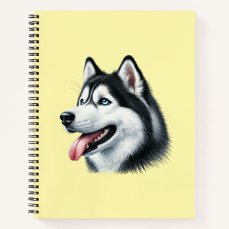 Siberian Husky Watercolor Portrait  Notizblock
