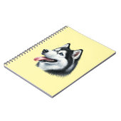 Siberian Husky Watercolor Portrait  Notizblock (Linke Seite)
