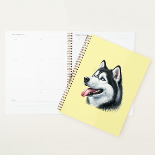 Siberian Husky Watercolor Portrait  Planer (Anzeige)