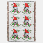 Siberian Husky Weihnachten Decke (Vorderseite Vertikal)