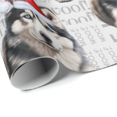 Siberian Husky Weihnachten für Hundefreunde Geschenkpapier (Rolleneckpunkt)