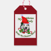 Siberian Husky Weihnachten Geschenkanhänger (Rückseite)