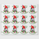 Siberian Husky Weihnachten Geschenkpapier (Flach)