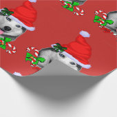 Siberian Husky Weihnachten Geschenkpapier (Ecke)