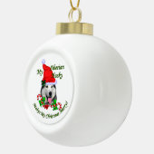 Siberian Husky Weihnachten Keramik Kugel-Ornament (Rechts)