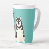 Siberian Husky Weihnachten Milchtasse (Rechte Ecke)