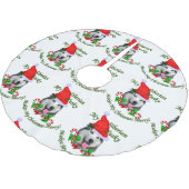 Siberian Husky Weihnachten Polyester Weihnachtsbaumdecke (Schrägansicht)