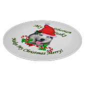Siberian Husky Weihnachten Schneidebrett (Ecke)
