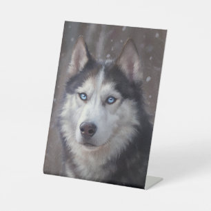 Siberian Husky Weihnachten Sockelschild