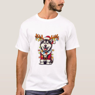 Siberian Husky Weihnachten T-Shirt
