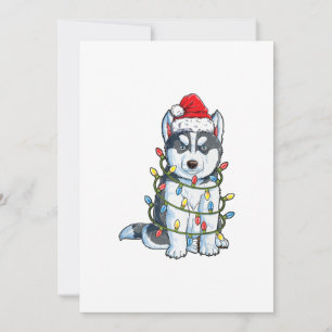 Siberian Husky Weihnachtsbaum Lichter Weihnachten