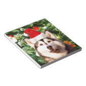 Siberian Husky Weihnachtsbaum Ornamente Schneemann Notizblock (angewinkelt)