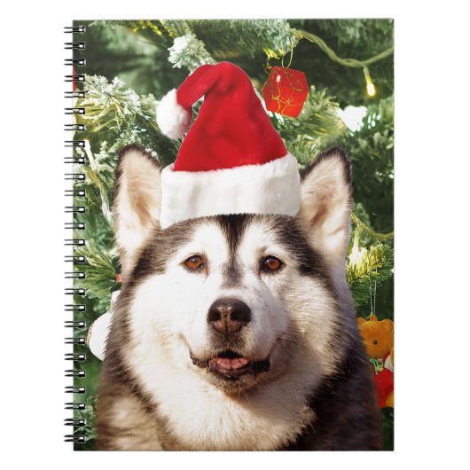 Siberian Husky Weihnachtsbaum Ornamente Schneemann Notizblock (Vorderseite)