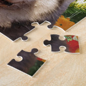 Siberian Husky Weihnachtsbaum Ornamente Schneemann Puzzle (Seite)