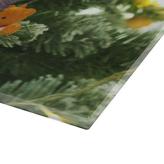 Siberian Husky Weihnachtsbaum Ornamente Schneemann Schneidebrett (Ecke)