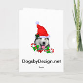 Siberian Husky Weihnachtsgeschenke Feiertagskarte (Rückseite)
