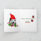 Siberian Husky Weihnachtsgeschenke Feiertagskarte (Innenseite)