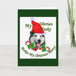 Siberian Husky Weihnachtsgeschenke Feiertagskarte