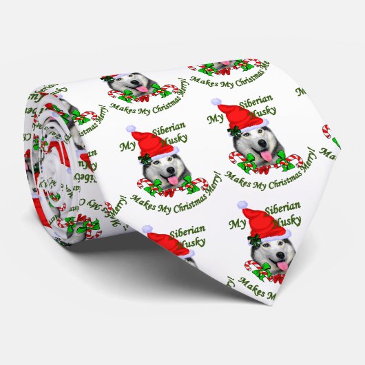 Siberian Husky Weihnachtsgeschenke Krawatte (Gerollt)