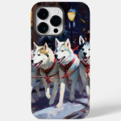 Siberian Husky Weihnachtssaison Case-Mate iPhone Hülle (Rückseite)
