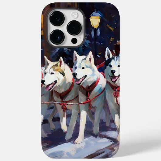 Siberian Husky Weihnachtssaison Case-Mate iPhone Hülle (Rückseite)