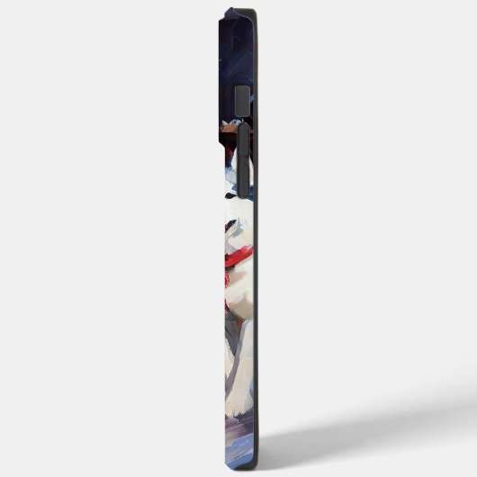 Siberian Husky Weihnachtssaison Case-Mate iPhone Hülle (Rückseite / Links)