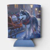 Siberian Husky Weihnachtssaison Dosenkühler (Rückseite)