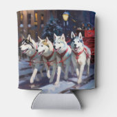 Siberian Husky Weihnachtssaison Dosenkühler (Rückseite)
