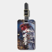 Siberian Husky Weihnachtssaison Gepäckanhänger (Vorderseite vertikal)