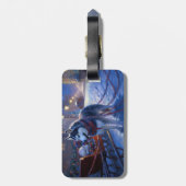 Siberian Husky Weihnachtssaison Gepäckanhänger (Rückseite vertikal)