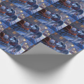 Siberian Husky Weihnachtssaison Geschenkpapier (Ecke)