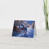 Siberian Husky Weihnachtssaison Karte (Vorderseite)
