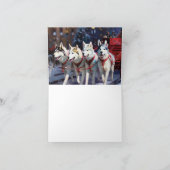 Siberian Husky Weihnachtssaison Karte (Innenseite)