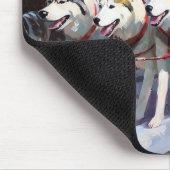 Siberian Husky Weihnachtssaison Mousepad (Ecke)