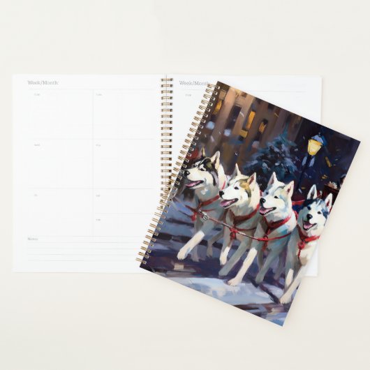 Siberian Husky Weihnachtssaison Planer (Anzeige)