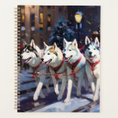 Siberian Husky Weihnachtssaison Planer (Vorderseite)