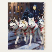 Siberian Husky Weihnachtssaison Planer (Rückseite)