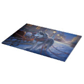 Siberian Husky Weihnachtssaison Schneidebrett (Ecke)
