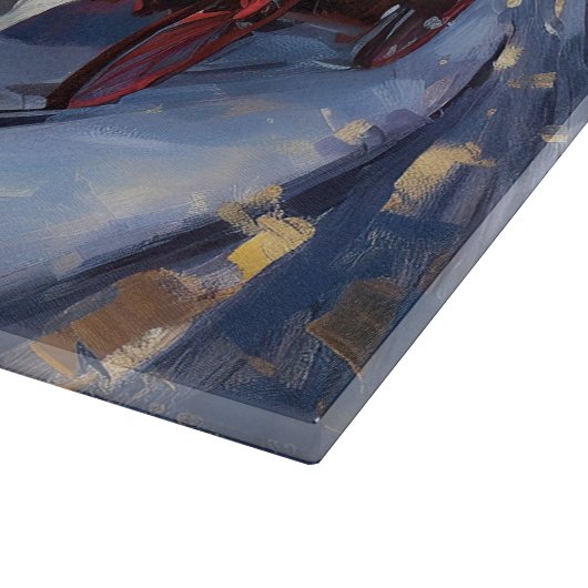 Siberian Husky Weihnachtssaison Schneidebrett (Ecke)