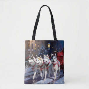 Siberian Husky Weihnachtssaison Tasche