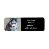 Siberian Husky Welppy-Adressetiketten (Vorne)