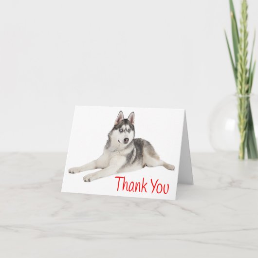 Siberian Husky Welppy Dog Red Danke - Blank (Vorderseite)