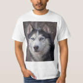 Siberian Husky Winter T-Shirt (Vorderseite)