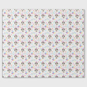 Siberian Husky Wrapping Paper in White Geschenkpapier (Flach)