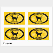Siberian Husky Xing Rechteckiger Aufkleber (Blatt)