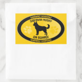 Siberian Husky Xing Rechteckiger Aufkleber (Tasche)