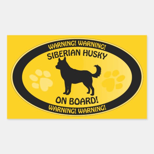 Siberian Husky Xing Rechteckiger Aufkleber (Vorderseite)