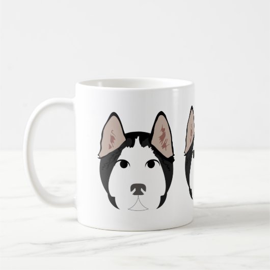 Siberian Husky zur Tasse (Links)