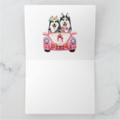 Siberian Huskys Hochzeitsdesign Karte (Innenseite)