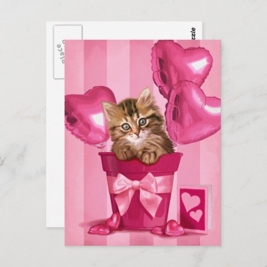 Siberian Kitten Postkarte (Vorne/Hinten)